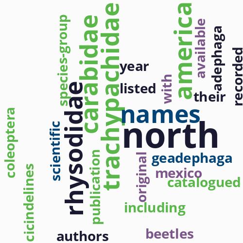 Catalogue of Geadephaga (Coleoptera: ...
